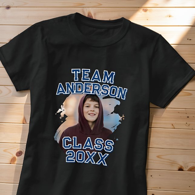 Team [Last Name] Graduation Photo Class of 20XX T-Shirt (Creator Uploaded)