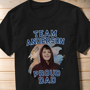 Team [Last Name] Proud Dad Graduation Photo T-Shirt