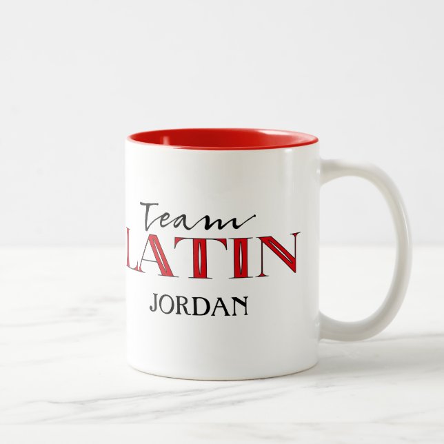 Team Latin Personalised Ballroom Dance Two-Tone Coffee Mug (Right)