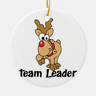 Team Leader Rudolph Ceramic Tree Decoration