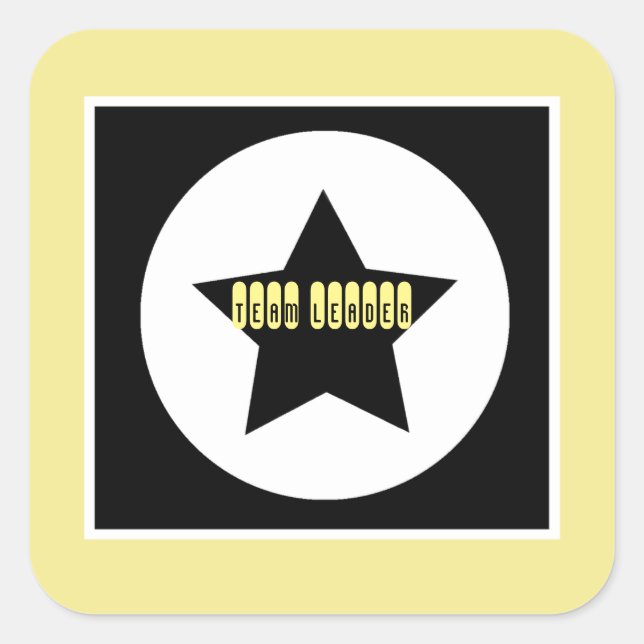 Team Leader Star Funky Sticker (Front)