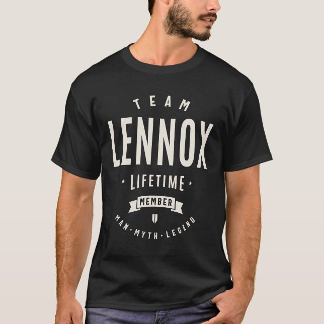 Team Lennox Lifetime Member Funny Name Lennox T-Shirt (Front)