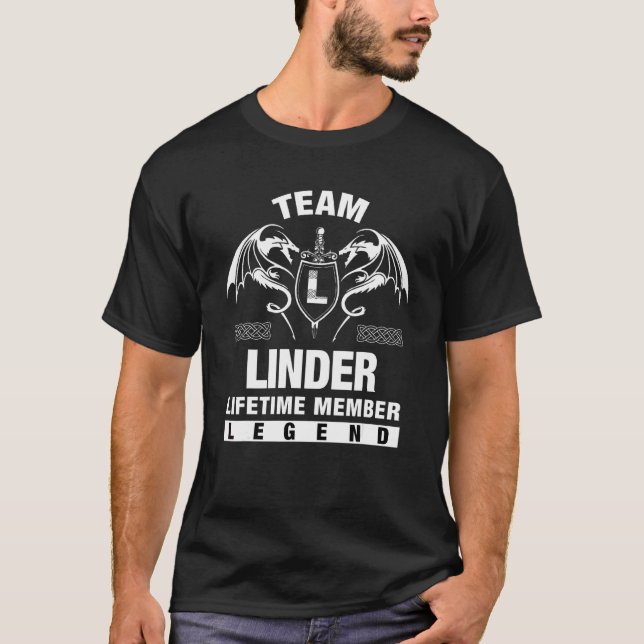 Team Linder Lifetime Member T-Shirt (Front)