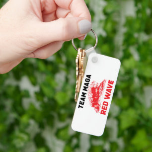 Team maga red wave keychain