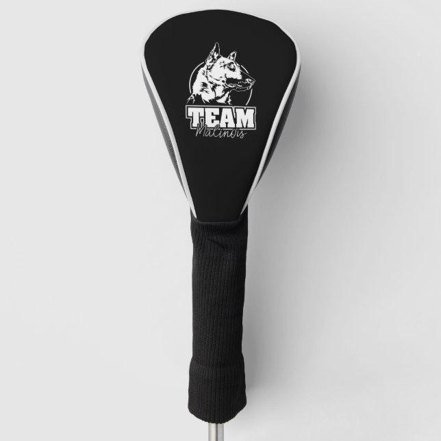 Team Malinois Belgian Shepherd Dog dogsport   Golf Head Cover (Front)