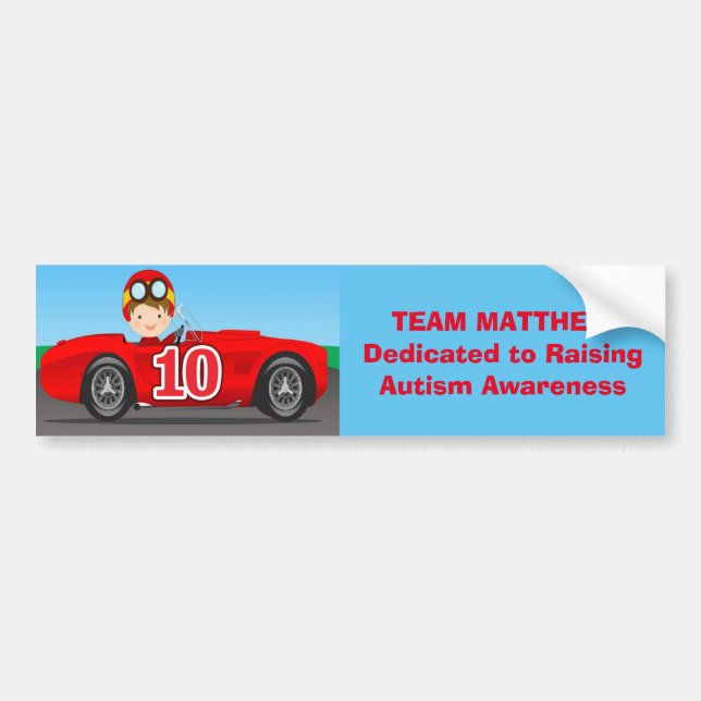 Team Matthew Raising Autism Awareness Bumper Sticker (Front)