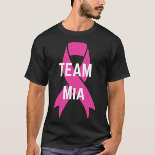 Team Mia Personalised Breast Cancer Support Shirt