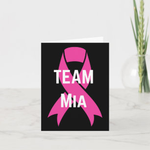 Team Mia Personalised Breast Cancer Support Shirt Card