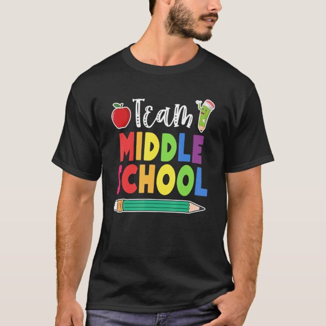 Team Middle School Hello Middle School Back To Sch T-Shirt (Front)