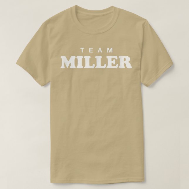 Team Miller Personalized Surname Bride Groom Famil T-Shirt (Design Front)