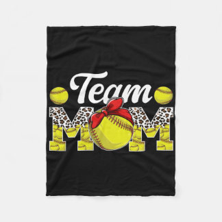 Team Mom Leopard Softll Team Mom Softll Team Mama Fleece Blanket