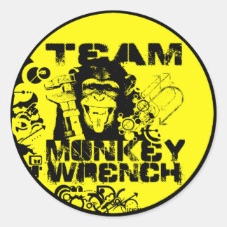 Team Monkey Wrench Classic Round Sticker