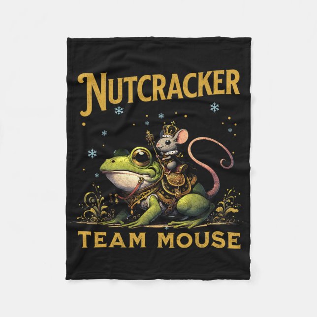 Team Mouse King Nutcracker Riding Frog Llet Dance  Fleece Blanket (Front)