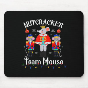 Team Mouse Nutcracker Christmas Dance Funny Soldie Mouse Pad