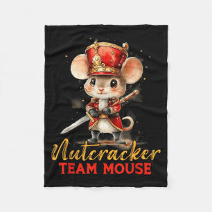 Team Mouse Nutcracker Christmas Dance Pajamas Kids Fleece Blanket