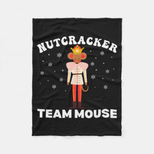 Team Mouse Nutcracker Christmas Dance Pajamas Kids Fleece Blanket
