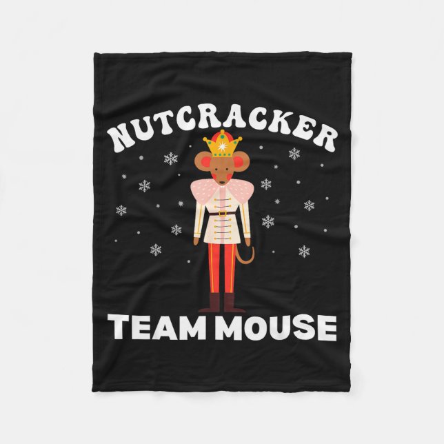Team Mouse Nutcracker Christmas Dance Pajamas Kids Fleece Blanket (Front)
