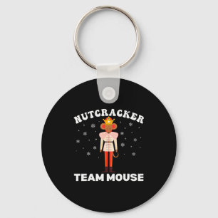 Team Mouse Nutcracker Christmas Dance Pajamas Kids Key Ring