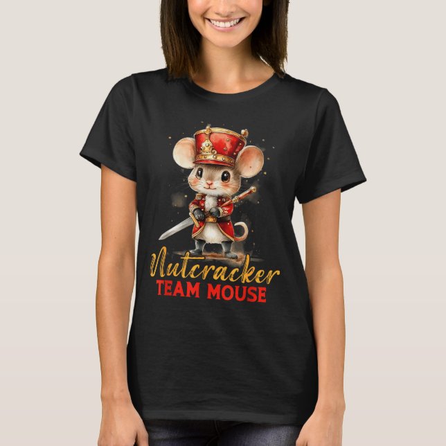 Team Mouse Nutcracker Christmas Dance Pajamas Kids T-Shirt (Front)