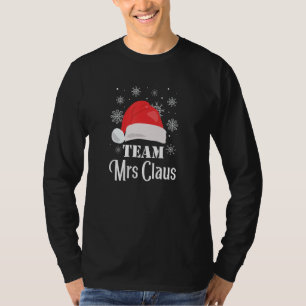 Team Mrs Claus Christmas Squad Family Matching Paj T-Shirt