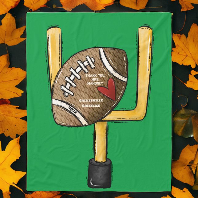 Team Mum Cute Personalised Football Gift Fleece Blanket (Creator Uploaded)