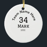team name add player name date sports men  ceramic tree decoration<br><div class="desc">design</div>