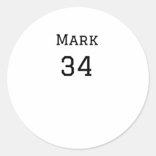 team name add player name date sports men  classic round sticker