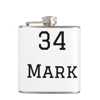 team name add player name date sports men hip flask