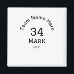 team name add player name date sports men  magnet<br><div class="desc">design</div>