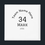 team name add player name date sports men  magnet<br><div class="desc">design</div>