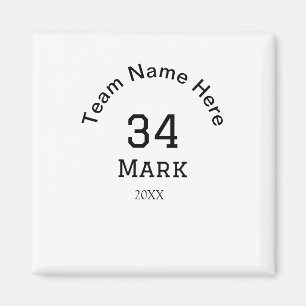 team name add player name date sports men  magnet