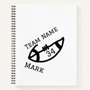 team name add player name date sports men notebook