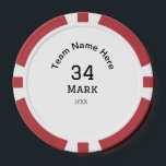 team name add player name date sports men  poker chips<br><div class="desc">design</div>