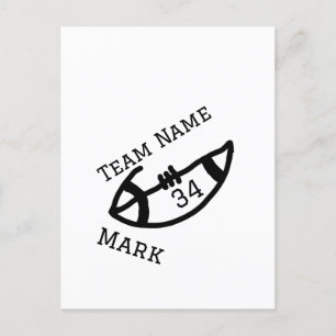 team name add player name date sports men  postcard