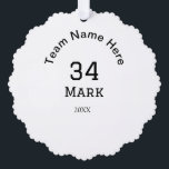 team name add player name date sports men  tree decoration card<br><div class="desc">design</div>