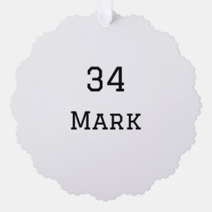 team name add player name date sports men  tree decoration card