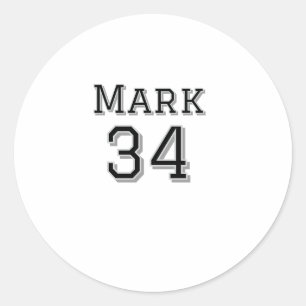 team name add player name date sports men vintage  classic round sticker