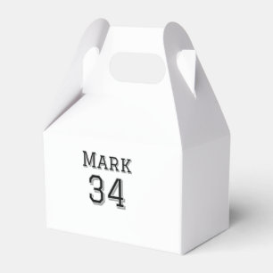 team name add player name date sports men vintage favour box