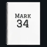 team name add player name date sports men vintage  notebook<br><div class="desc">design</div>