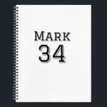 team name add player name date sports men vintage  notebook<br><div class="desc">design</div>