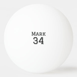 team name add player name date sports men vintage ping pong ball