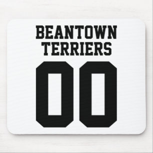 Team Name And Jersey Number Front Back T Shirt Mouse Pad