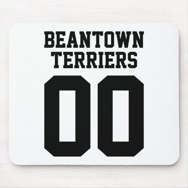 Team Name And Jersey Number Front Back T Shirt  Mouse Pad (Front)