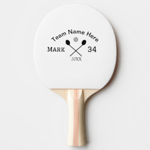 Team name here add name number ball paddle golf 