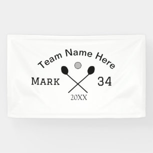 Team name here add name number ball paddle golf banner