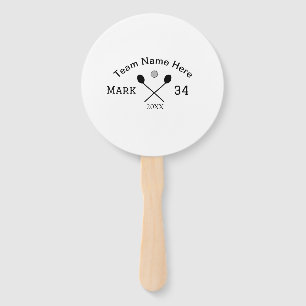 Team name here add name number ball paddle golf hand fan