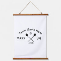 Team name here add name number ball paddle golf 