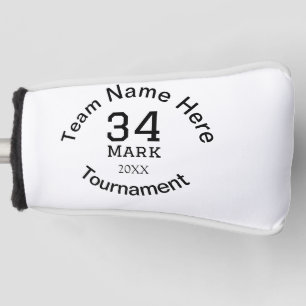 Team name here add name tournament year text golf head cover