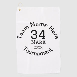 Team name here add name tournament year text golf towel