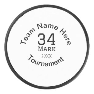 Team name here add name tournament year text hockey puck